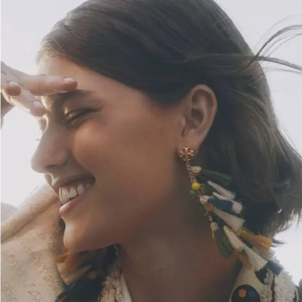 Tory Burch Multicolor Tassel Earrings